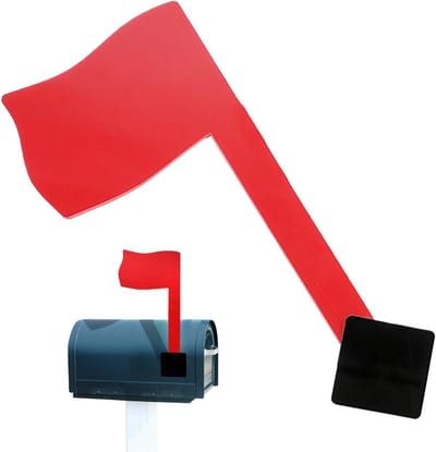 Brievenbus Vlag - Brievenbus Signaal - Post Herkennen - 90 Graden Draaibaar - 17.6 x 8.8 cm - Rood