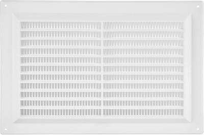 Ventilatierooster - Rooster Raster - Luchtcirculatie Verbeteren - Geïntegreerde Insectenbescherming - 250x170 mm - Wit