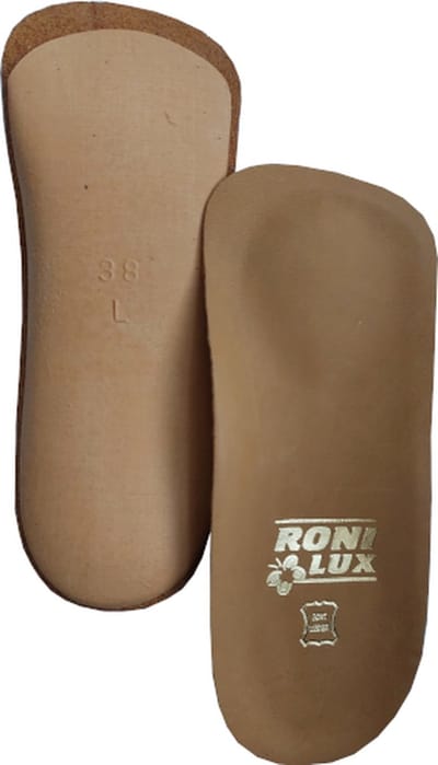 Ronilux Riva Steunzool - 3/4 Inlegzool met Voetbed - Ondersteunt en ontlast de voet - Voorkomt vermoeide voeten - Maat 38