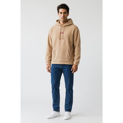 Levi's Fleece Baby Tab Embroidery Red Logo Hoodie Taglia: S | Felpe con cappuccio Outlet | Uomo | Rosso