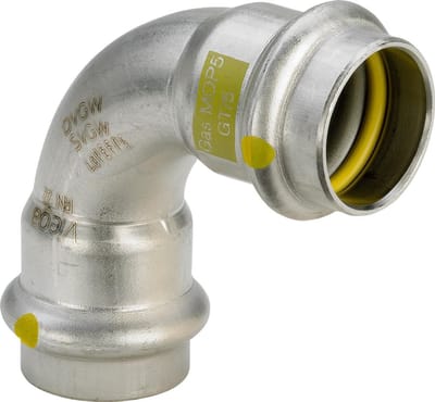 Viega Sanpress Inox G-bocht 90 graden, d 42mm roestvrij staal model 0216, 485832