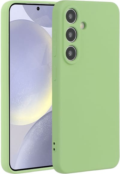 Lunso Geschikt voor Samsung Galaxy S25 hoesje - Flexibel siliconen Backcover - Lichtgroen