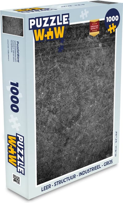 Puzzel Leer - Structuur - Industrieel - Grijs - Legpuzzel - Puzzel 1000 stukjes volwassenen