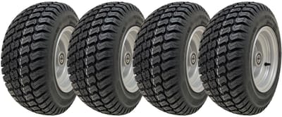 16x6,50-8 grasmaaierwiel, 4-laags P332-band, stalen velg, 25 mm lager (set van 4)