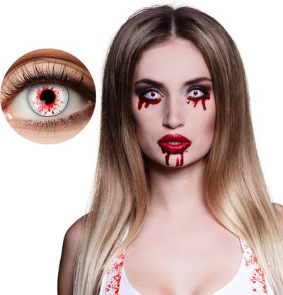 Boland - Paar weeklenzen Bloody - Volwassenen - Halloween en Horror - Halloween contactlenzen - Horror