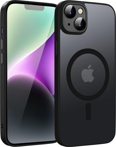 Hoesje geschikt voor iPhone 15 Hoesje Zwart - Hoes geschikt iPhone 15 MagSafe Case Mat Zwart - Hoesje geschikt voor iPhone 15 Zwart - Mat Zwart