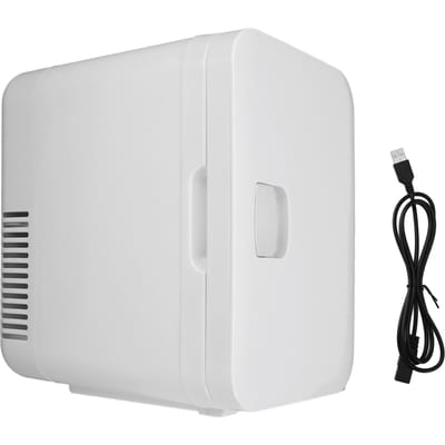 Minikoelkast 6L USB-aangedreven draagbare koeler/warmer persoonlijke koelkast voor huidverzorging, drank en voedsel white