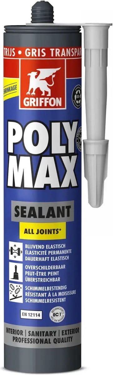 Griffon Poly Max Sealant All Joints - kit - Transparant-Grijs