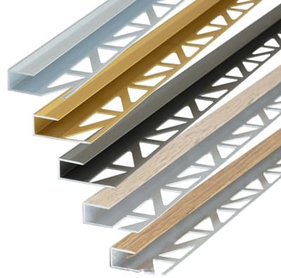 Overgangsprofiel voor vloeren 100 cm voor 8 mm dikte, voor betegeling, van aluminium, eiken