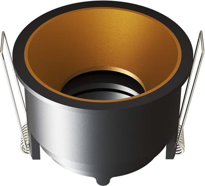 Ledvion – LED Inbouwspot Rond ø81mm – Zwart / Goud – Dimbaar – Kantelbaar – GU10 – IP20