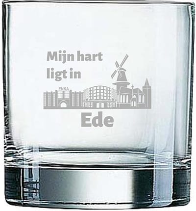 Gegraveerde Whiskeyglas 38cl Ede