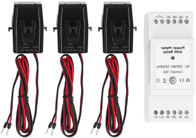 Energemeter 3-fase - Stroomverbruiksmonitor - Energieverbruik Meten - App Bediening - 90-250V - Wit