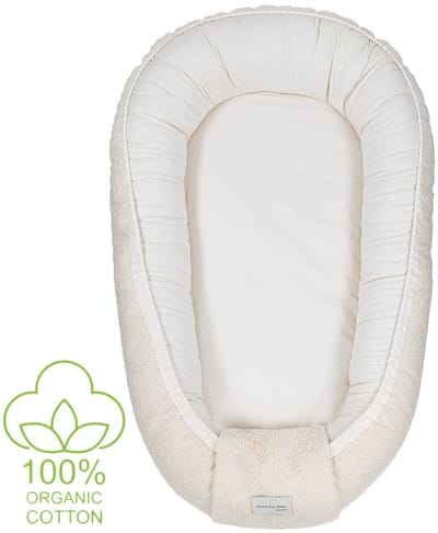 ANDER™ Teddy babynestje beige 80x50 cm – Teddystof - warm en zacht voor pasgeborenen