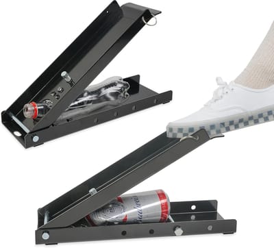 Voetbediende Blikken Crusher voor Recycling - Heavy-Duty en Wandmontage