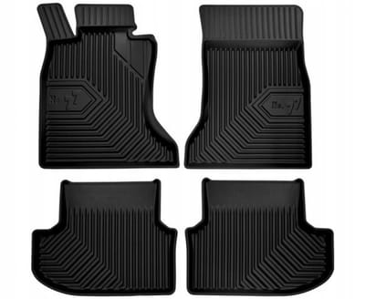 Premium Rubberen Mattenset No.77 - Geschikt voor BMW 5-Serie Sedan & Touring (F10 / F11) 2013-2017 - Perfecte Pasvorm - TPE Elastomeer - Zwart - 4-delig - FROGUM