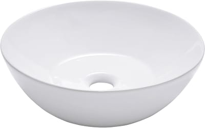 Schulte Wastafel Beco - 38 X 13 Cm - Rond Model - Met Overloop - Wit Keramiek
