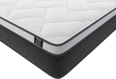 Vente-unique Set 160 x 200 cm bedbodem met opbergruimte, wit + hybride matras met pocketveren en vormgeheugen van 25 cm dik - ASTRIA Art Collection van YSMÉE