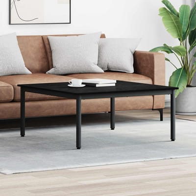 vidaXL - Salontafel - Zwart - Eiken - 100 - x - 100 - x - 45 - cm - Bewerkt - hout