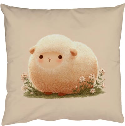 Sierkussens - Kussentjes Woonkamer - 50x50 cm - Schaap - Beige - Bloemen