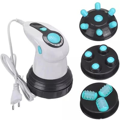 Elektrische Lichaamsslankheidsmassager Handheld Infrarood Massage Anti-Cellulitis Massager voor Arm Been Heup Buik Vetverwijderaar EU Plug wit