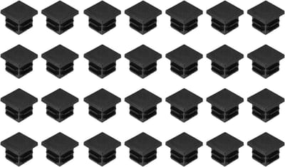 Lamellenpluggen vierkant - Buisdoppen - Meubels beschermen - Geluidsdempend - 19x19 mm - Zwart