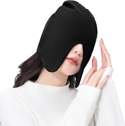 Slaapmuts Nachtmasker - Oogkapje Licht - Betere Rust - Blokkeert Licht - 32 cm Hoog - Zwart