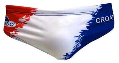 Turbo Croatia Zwemslip Wit 9-10 Years Jongen