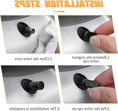 12 Stuks Ventieldoppen Aluminium Legering Stofdichte Deksel Universele Auto Corrosiebestendige Motor Ventieldop (Zwart)