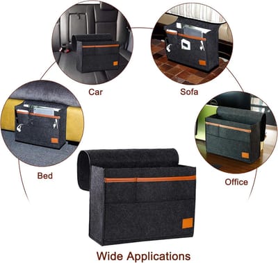 Famanu – Zonneklep organizer voor auto - geschikt voor CD/DVD - inclusief penhouder - beige - praktisch voor autostoelen - duurzaam materiaal - ideaal voor opbergruimte en overzicht