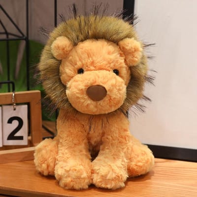 Jouets Peluches Lion Mignon Super Doux 23cm Animaux en Peluche de Film Poupées Lion Dessin Animé Jouets Pour Chambre d'Enfants Décoration Cadeaux d'Anniversaire Filles Garçons 23cm