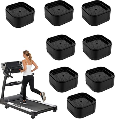 8-delige set hellingsverhogers voor loopbanden, stapelbare in hoogte verstelbare hellingsblokken, met antislipmat, verbetert de helling, geschikt voor thuisgyms, niveau-aanpassing en als accessoire voor loopbanden met hellingshoek.