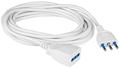 Verlengkabel Stekker - Dubbele Bus - Apparaten Aansluiten - Gecertificeerde Kwaliteit - 3 Meter - Wit
