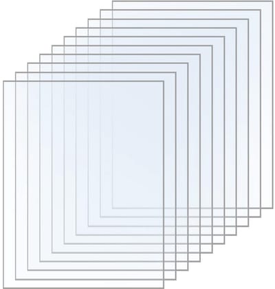 10x A4 Acryl Plaat Transparant 2mm Dik - Richten Kunststof Vellen voor Fotolijsten & DIY