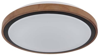 Plafondlamp woonkamerlamp plafondlamp eetkamerlamp slaapkamerlamp, metaal acryl hout aluminium bruin, geheugenfunctie CCT, LED 18W 843Lm 3000K 4000K 6000K, D 36 cm