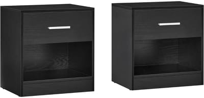 ApexArte® Nachtkastje set van 2 - Zwart