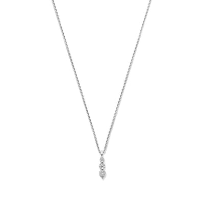 Zilver Gerhodineerd Collier Zirkonia 42-45 cm 1339910