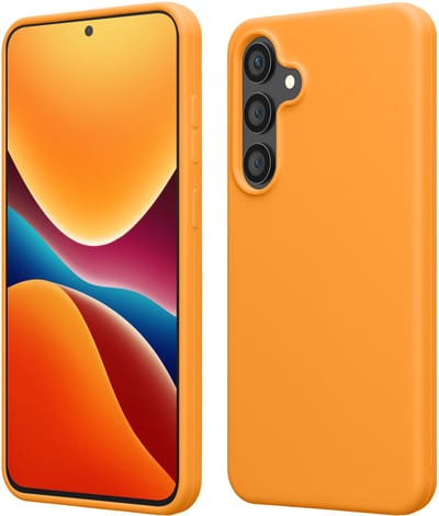 kwmobile telefoonhoesje geschikt voor Samsung Galaxy S24 FE - Hoesje met siliconen coating - Smartphone case in fruitig oranje