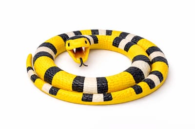 SWAXIGON Slang – Realistisch nep rubberen slangenspeelgoed – Kleine dierfiguren van plastic – Voor kinderen vanaf 3 jaar – Cadeau – 90 cm (geel)