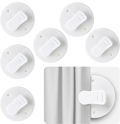Verstevigende Douchegordijn Clips, 6 Stuks, Zelfklevend en Windproof voor Badkamer Decoratie, Ideaal voor Thuisgebruik en RV