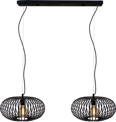 Chericoni Curvato Hanglamp - 2 Lichts - Ø 40 cm - E27 - Zwart