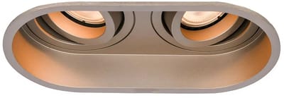Artdelight - Inbouwspot Rex 2 lichts ovaal champagne