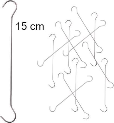 Ophanghaken - Metaal - 15 cm - 50 Ophanghaken