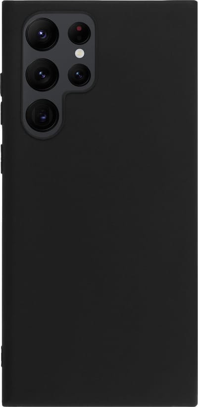 BMAX Essential hoesje geschikt voor Samsung Galaxy S22 Ultra - Softcase - Samsung - Back cover - Backcover - Beschermhoesje - Telefoonhoesje - Softcover - Telefoonbescherming - Zwart
