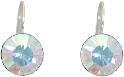 Behave - Oobellen - 925 sterling zilveren oorhangers - Multikleur Kristal 8mm