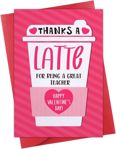 Valentijnskaarten Leraar - Waarderingskaarten Cadeau - Leraar Bedanken - Met Envelop - 15 x 10 cm - Multicolor