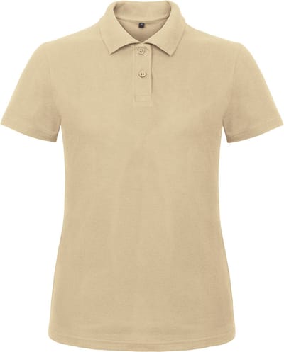 Dames Polo ID.001 Zandkleurig merk B&C maat M