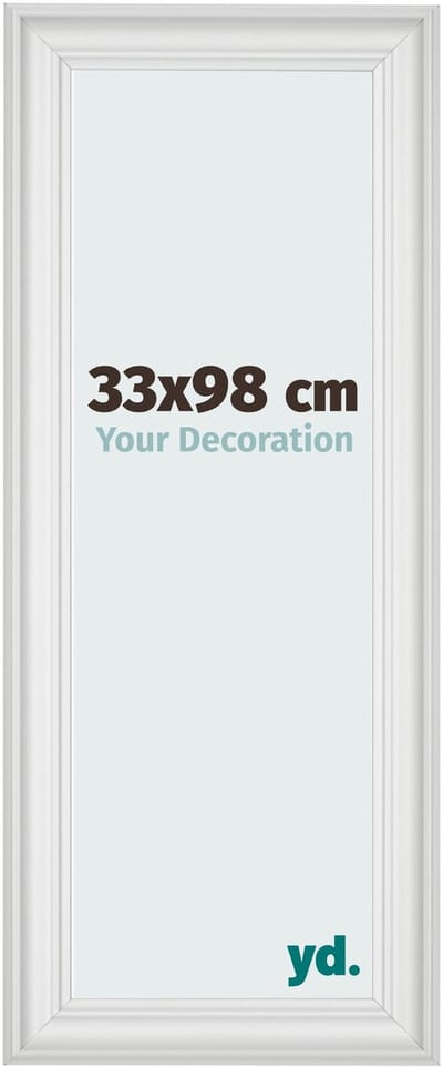Your Decoration - Fotolijst 33x98 cm - MDF - Wit Geveegd - Lazio