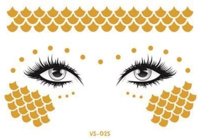 Tattoo - neptattoo volwassenen - tijdelijke tattoo - face tattoo - festival - Gold Glam