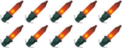 OE Lightning Reserve Kerstlampjes - 10 stuks - Groene Insteek Fitting - 2.5V/0.425W - Rood Licht