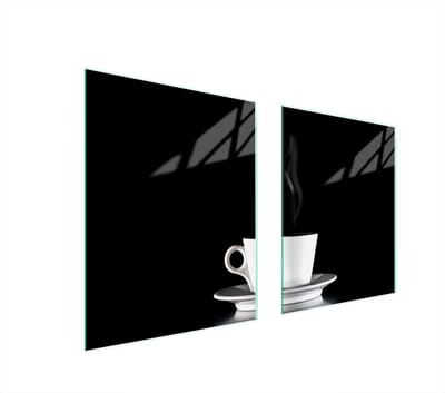 TMK ArtDeko Serie - Beschermende Glazen Plaat voor Fornuis - 85x52 cm - Koffiekleurig - Gehard Glas